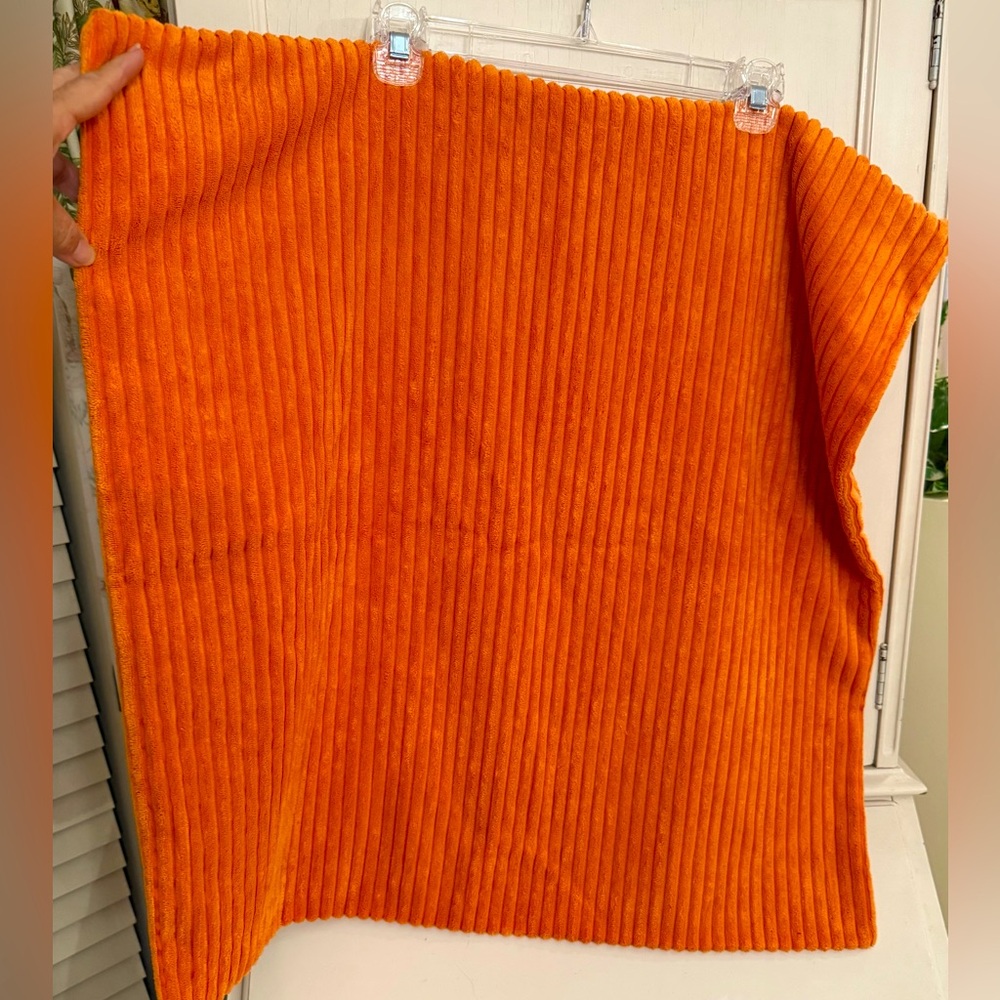 Pillow covers (2) X-LARGE orange very soft 26"
X 26"